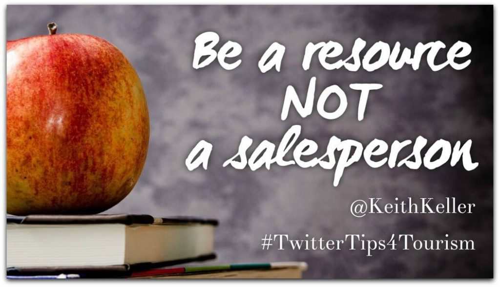 Be The Resource Not The Salesperson